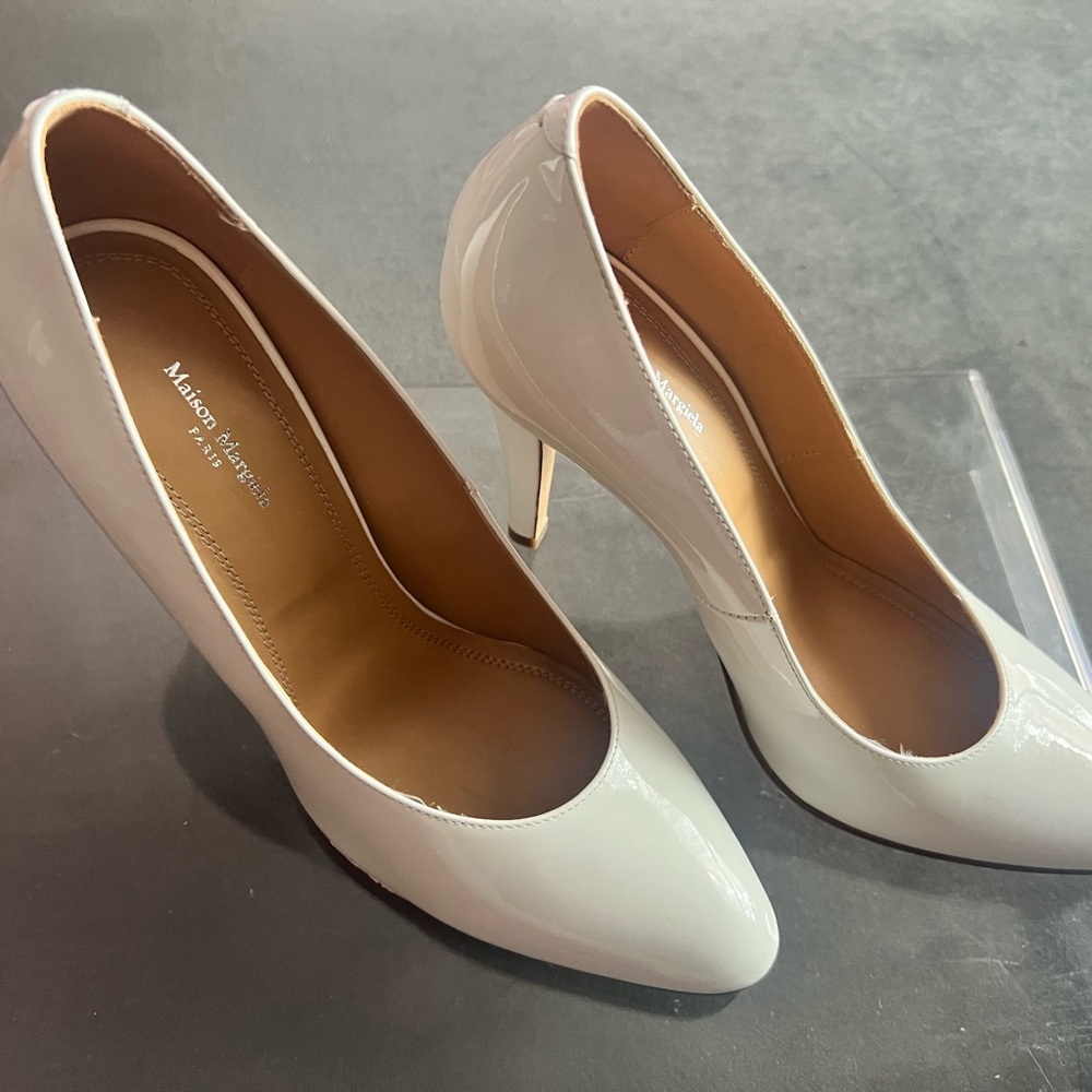 Maison Martin Margiela White Leather Heels - Picture 5 of 10